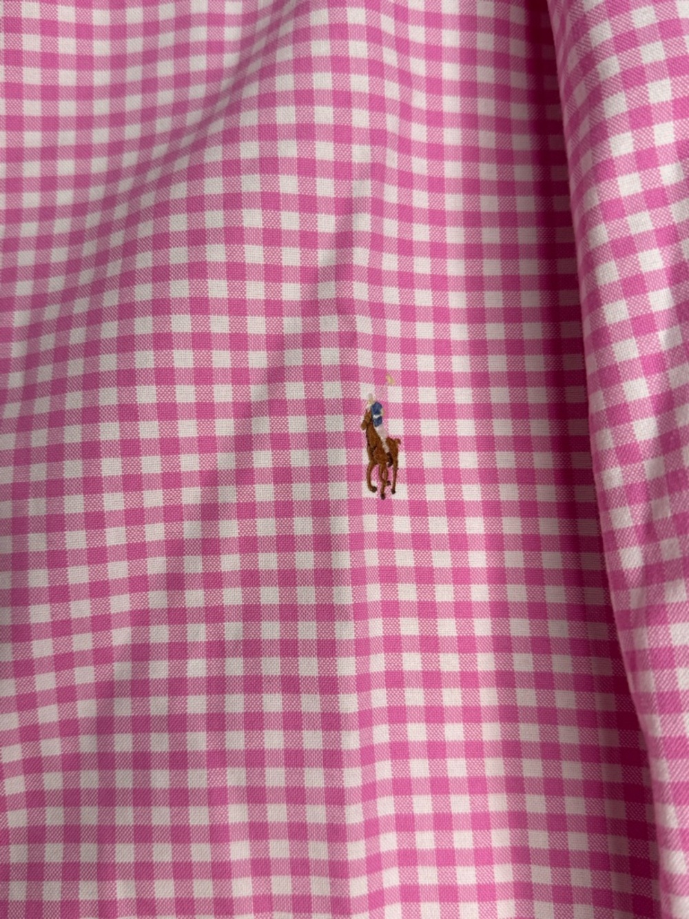 Polo Ralph Lauren Shirt Mens 4XB Pink Gingham Check Button Down Classic Fit - Picture 2 of 5
